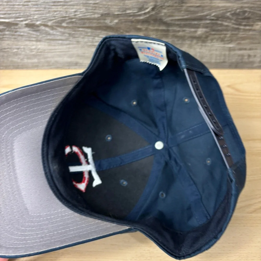 Vintage Minnesota Twins Hat Cap Snapback Blue Red Plain Logo MLB‎ Baseball